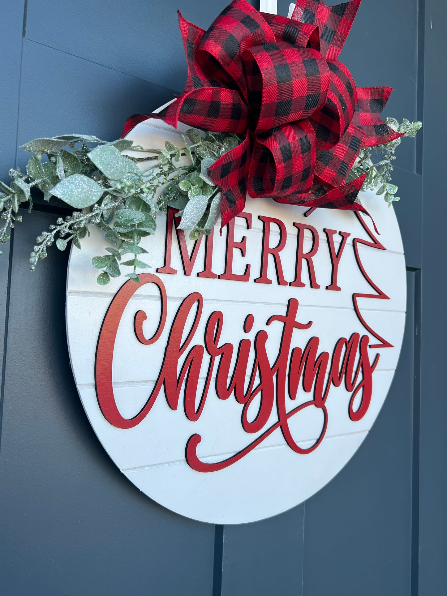 Merry Christmas Tree door sign