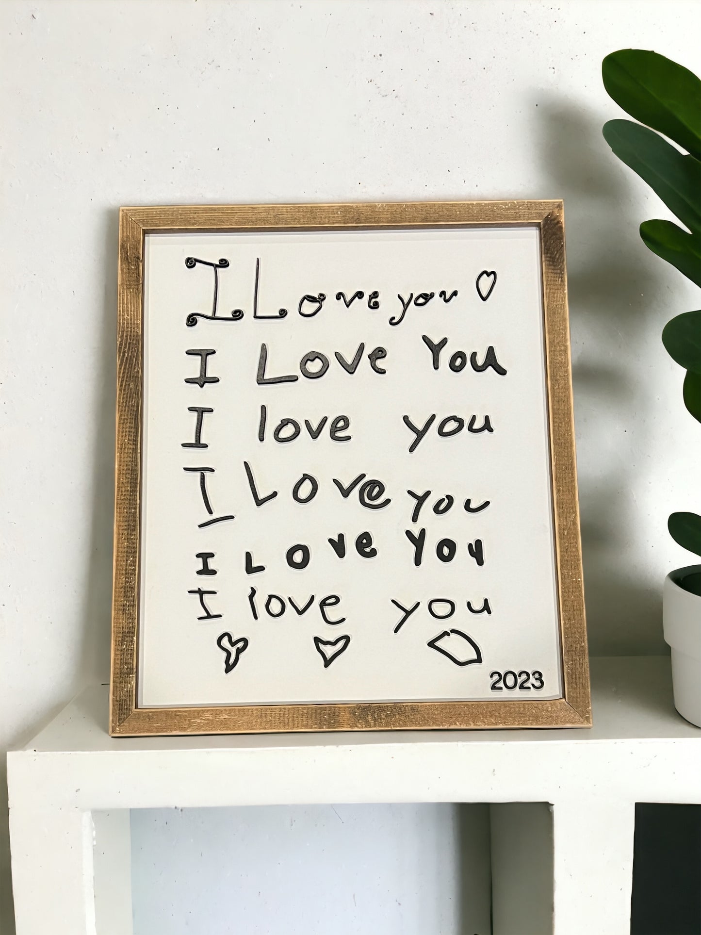 'I Love You' handwriting sign