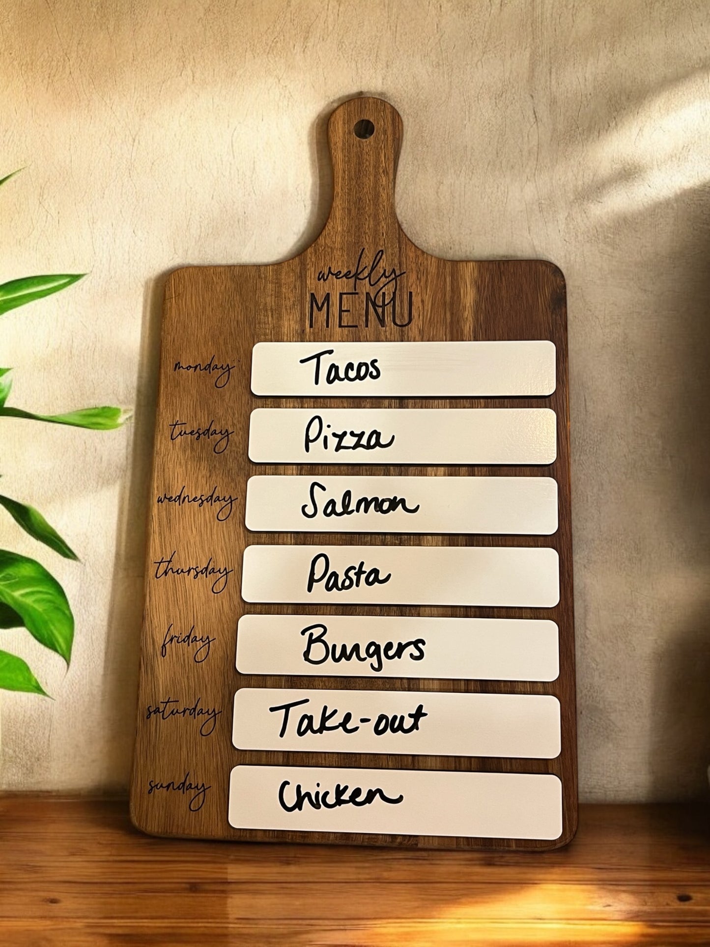 Cutting Board Weekly Menu