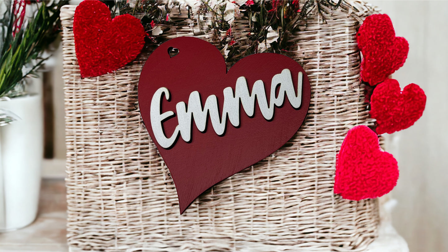 Valentine’s basket name tag