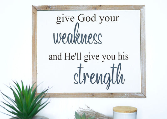 Give God Your Weakness...