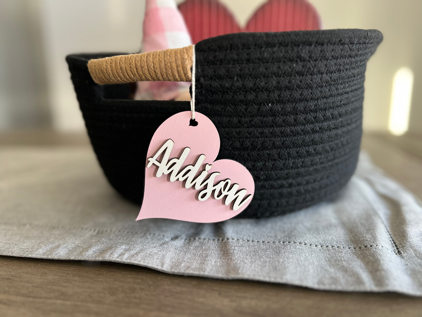 Valentine’s basket name tag