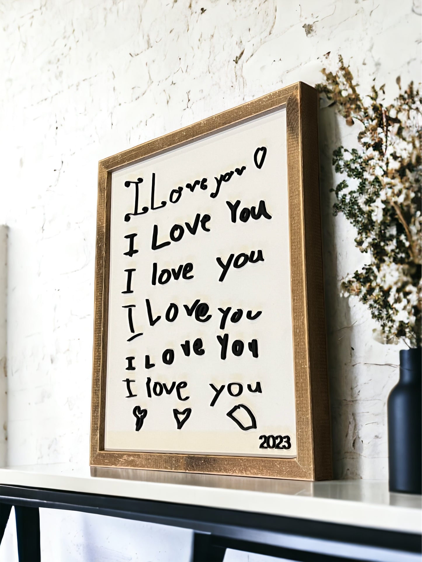 'I Love You' handwriting sign