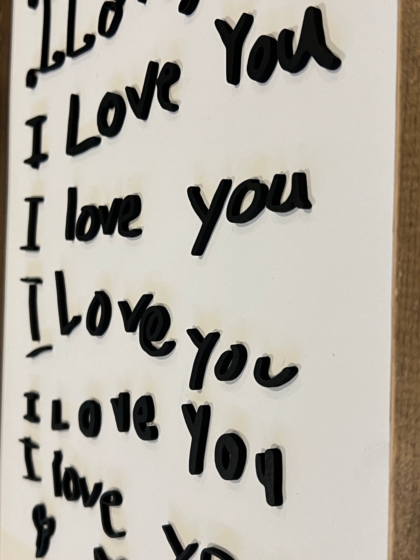 'I Love You' handwriting sign