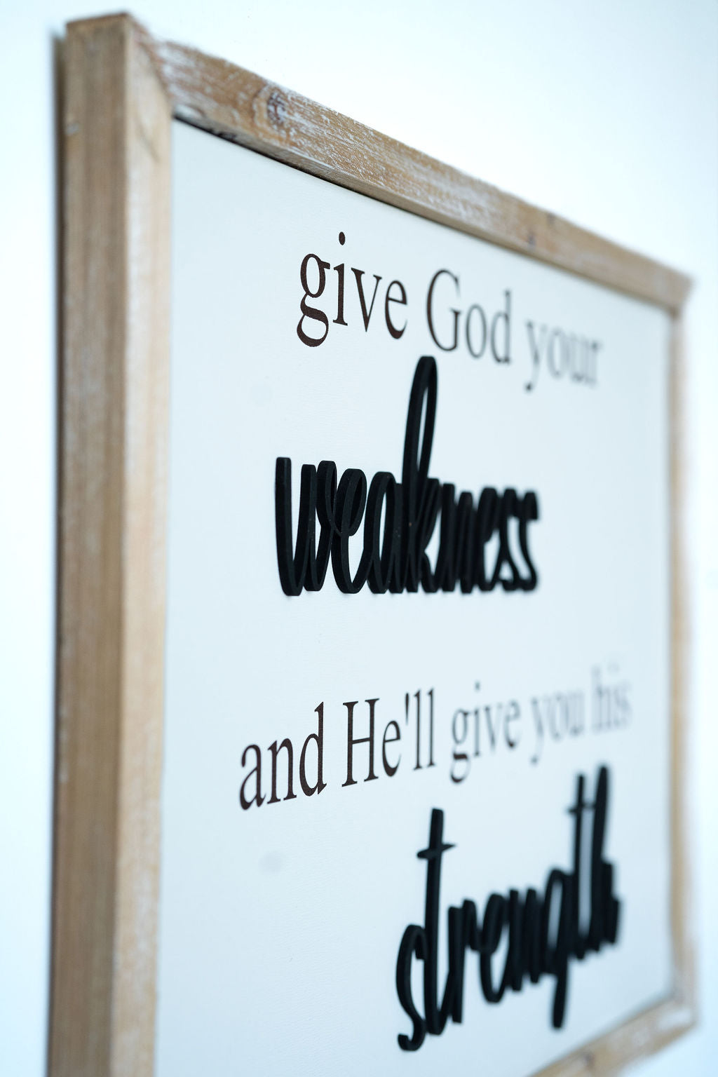 Give God Your Weakness...