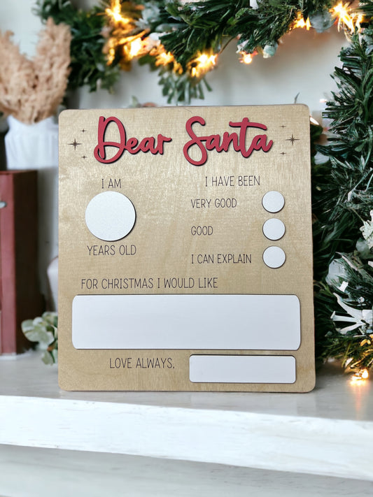 Dear Santa board