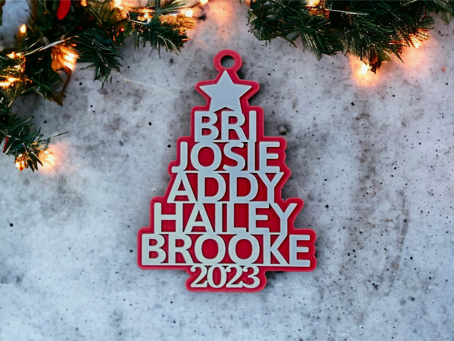 Christmas Tree Name Ornament