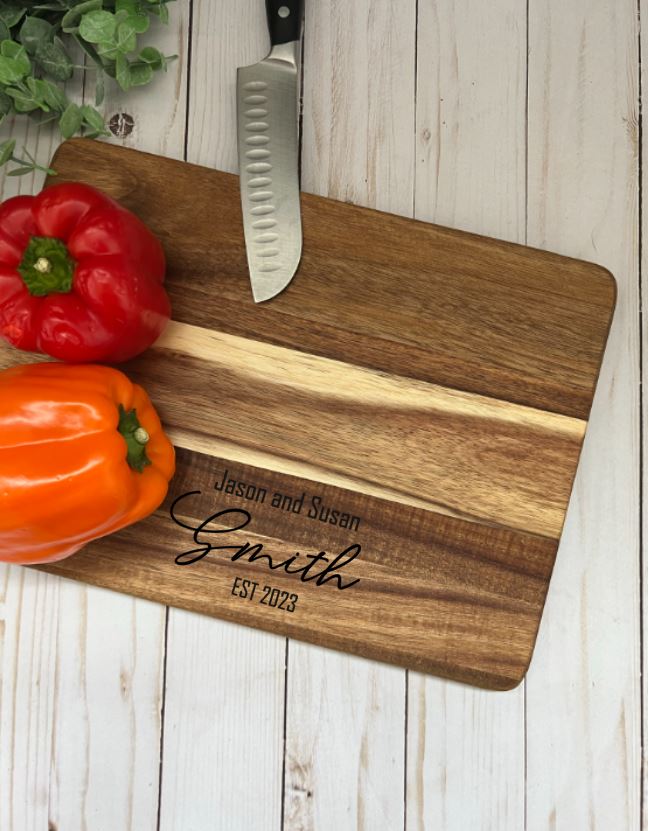 Personalized Medium Cutting Board with Handle