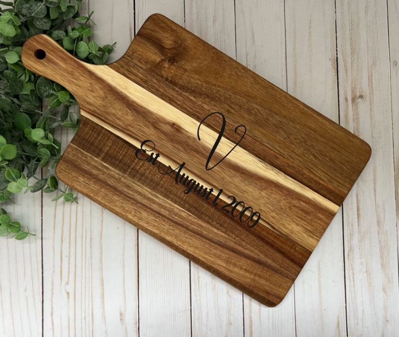 Personalized Medium Cutting Board with Handle