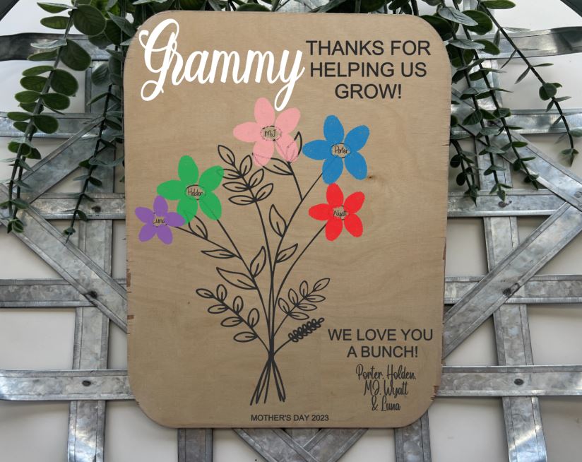 Flower Handprint/Fingerprint Sign