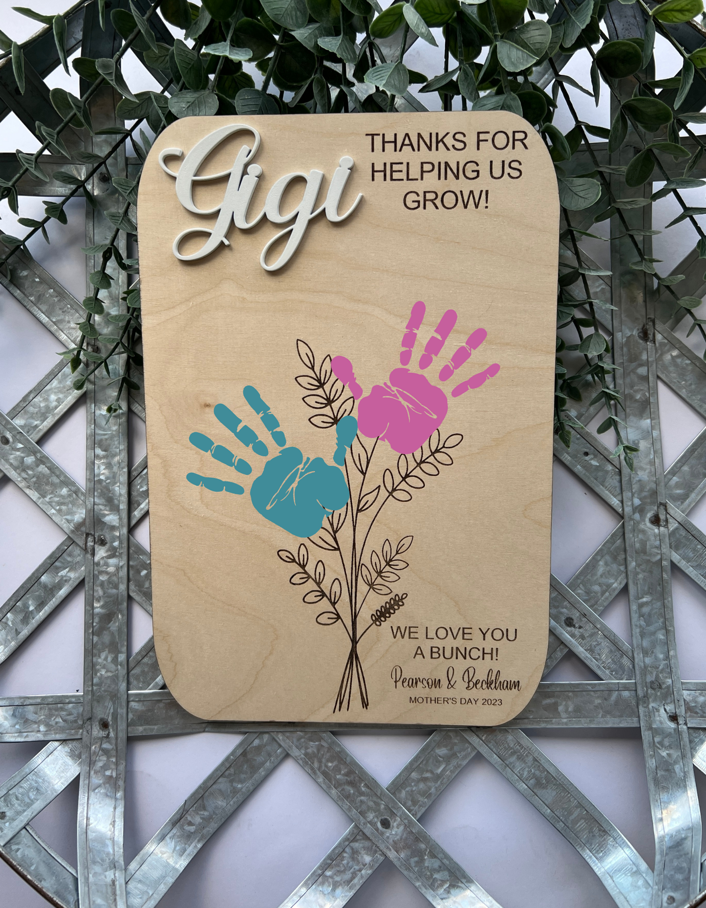 Flower Handprint/Fingerprint Sign