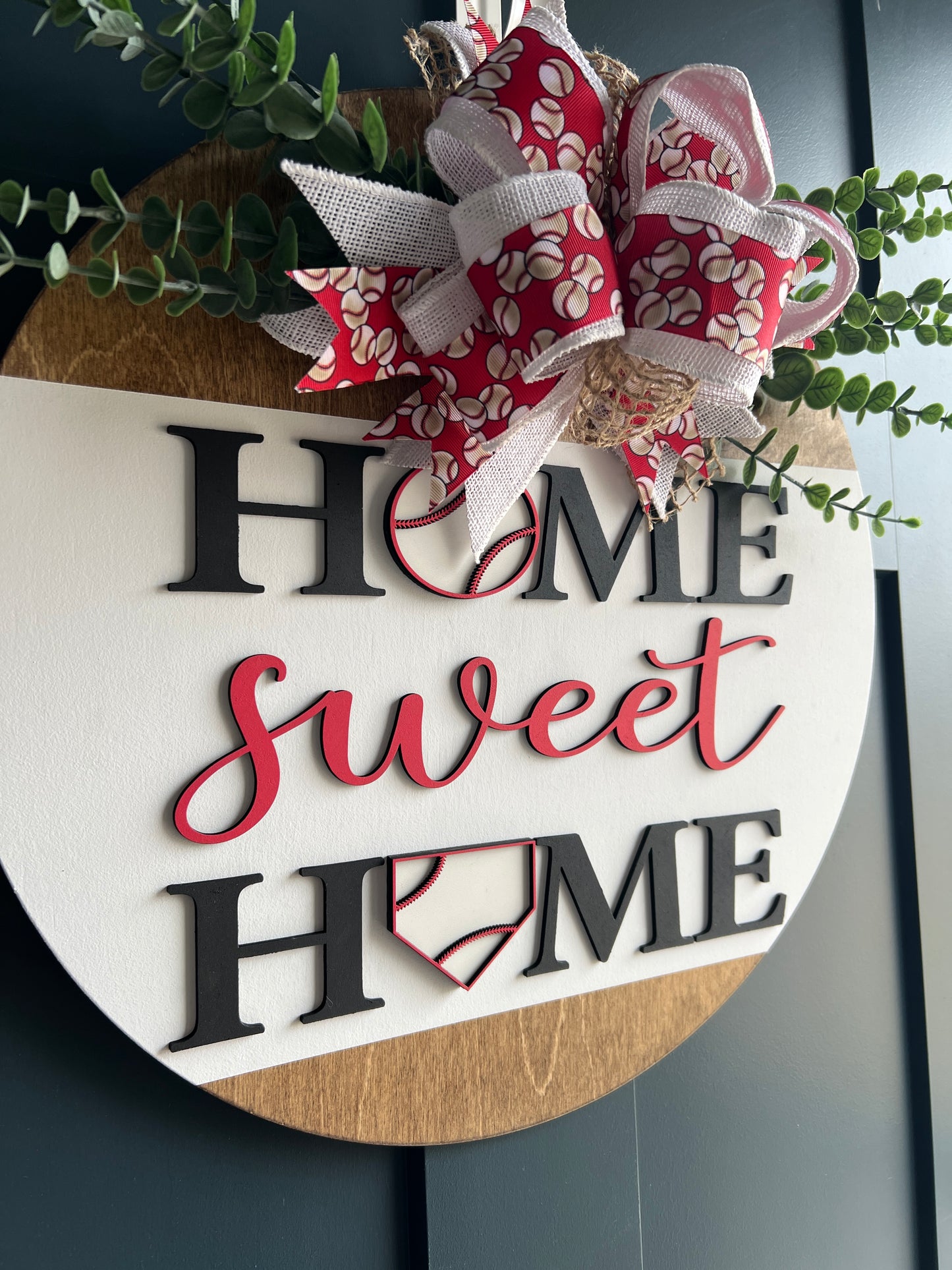 Home Sweet Home Baseball Sign