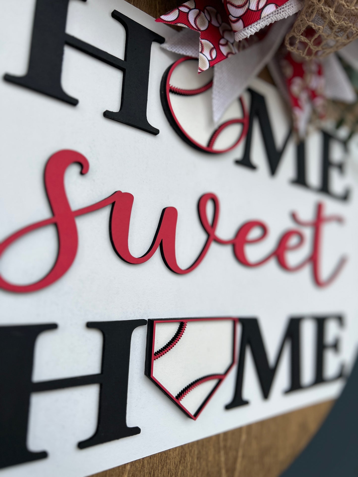 Home Sweet Home Baseball Sign