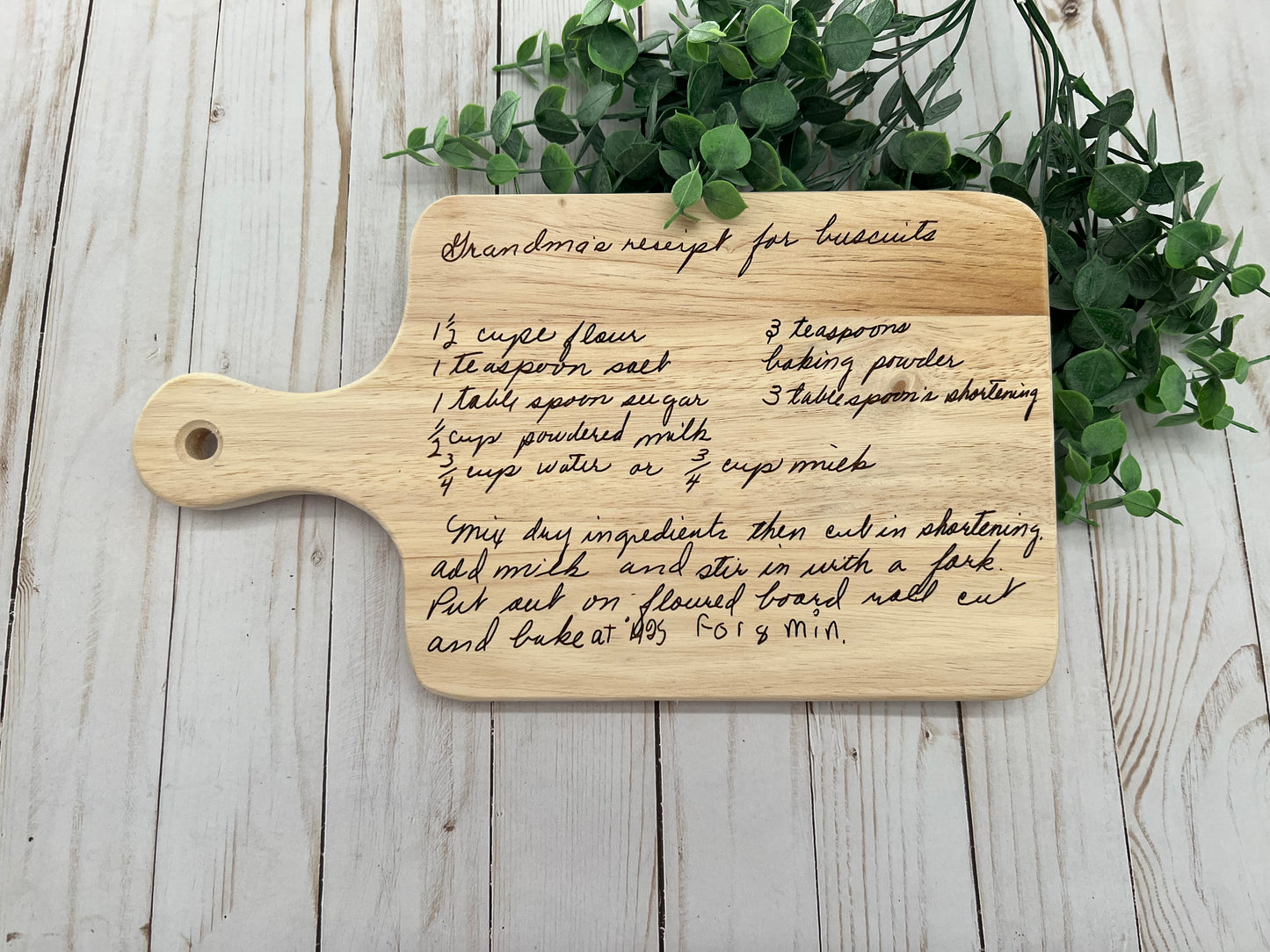 Recipe Cutting Board