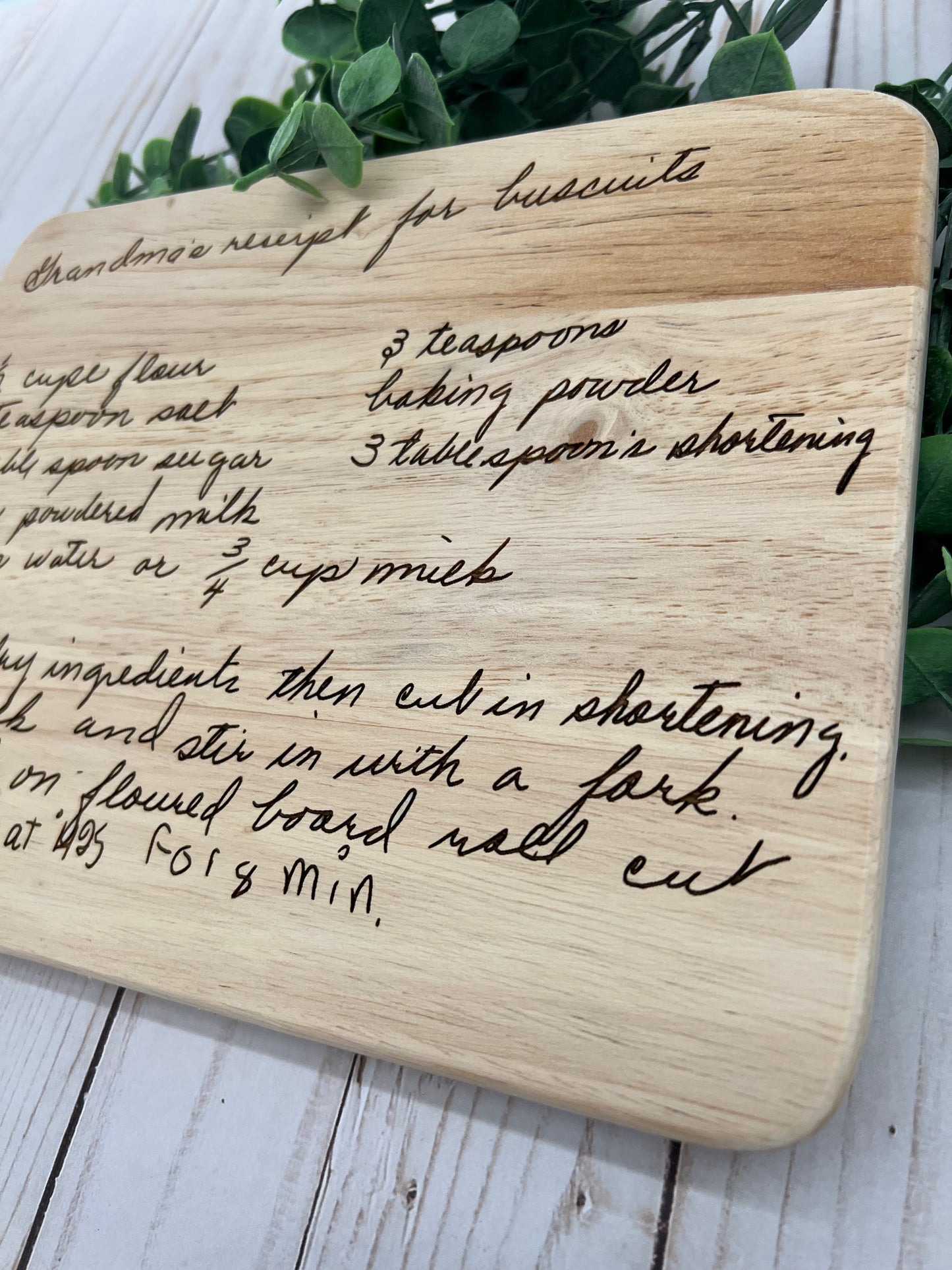 Recipe Cutting Board